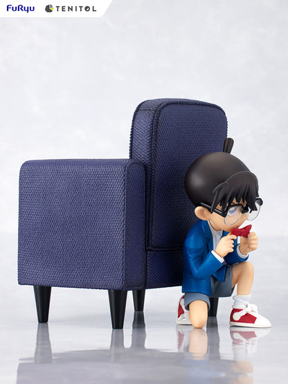 Close-up of Conan Edogawa figure showing facial expression and gesture