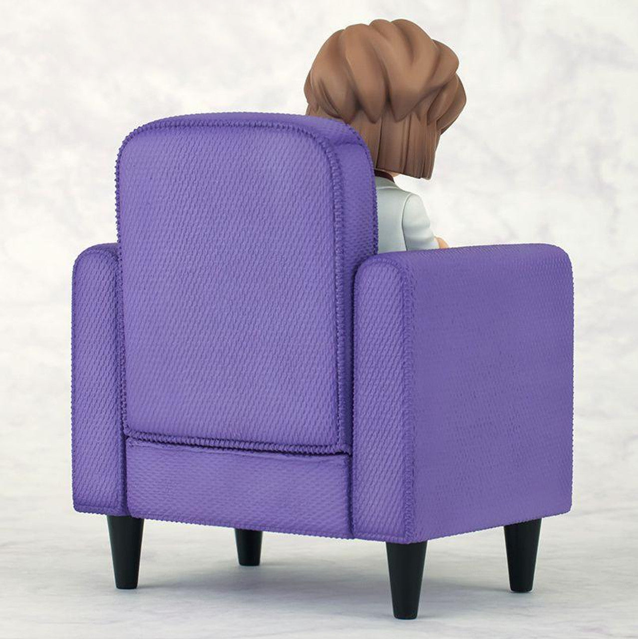 Back view of the purple armchair accessory from the TENITOL Ai Haibara Case Closed figure set
