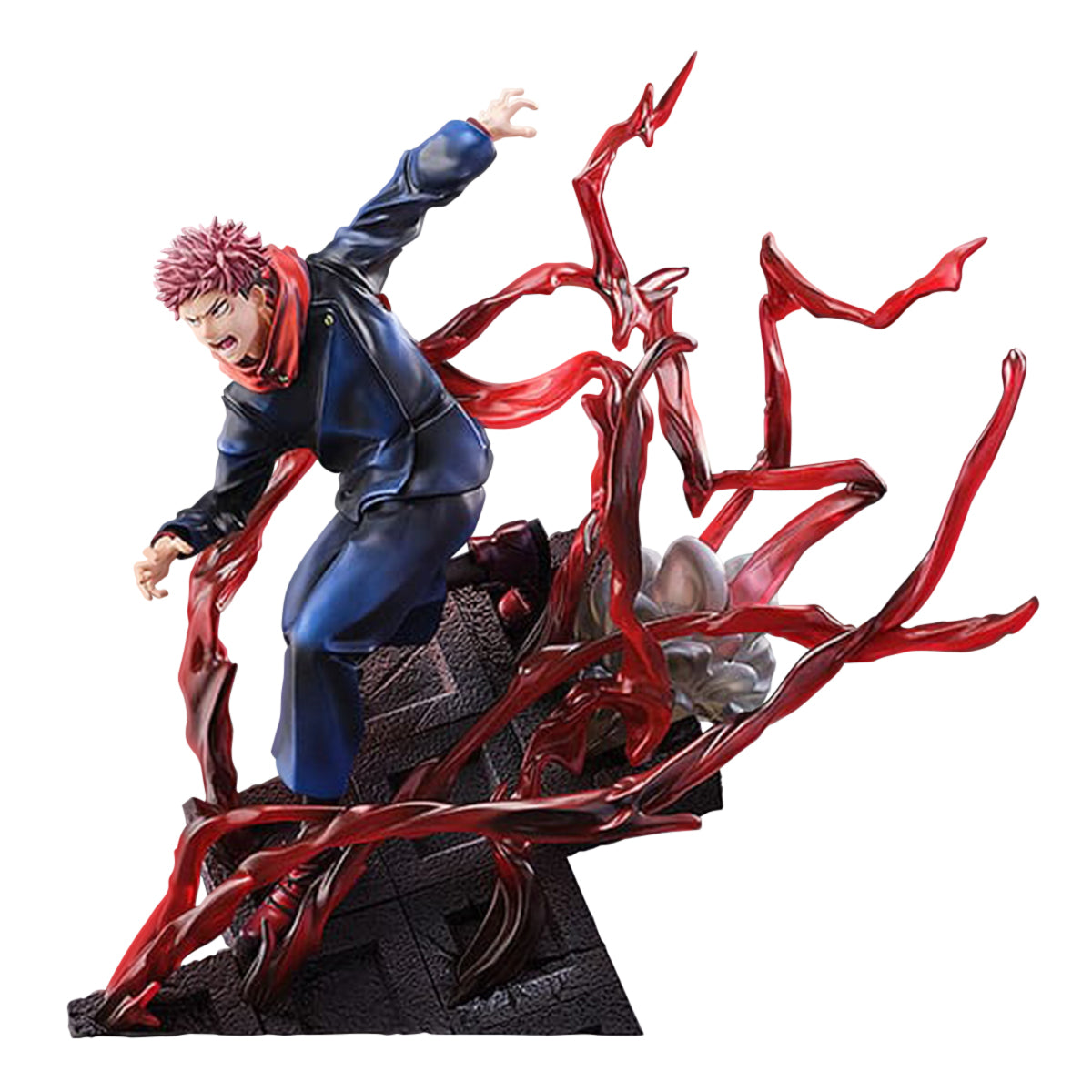 Dynamic angle showing motion effect and outfit details