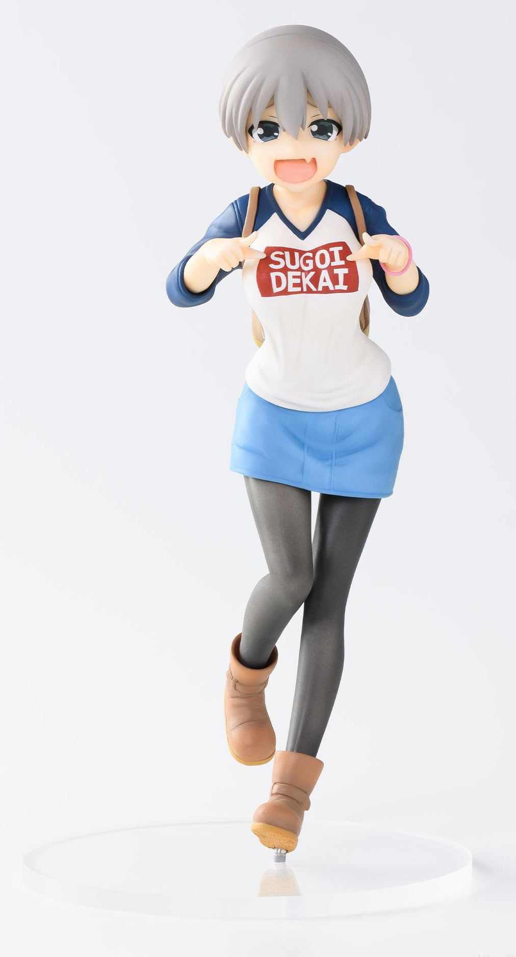 Hana Uzaki figure laughing with eyes closed and one hand raised