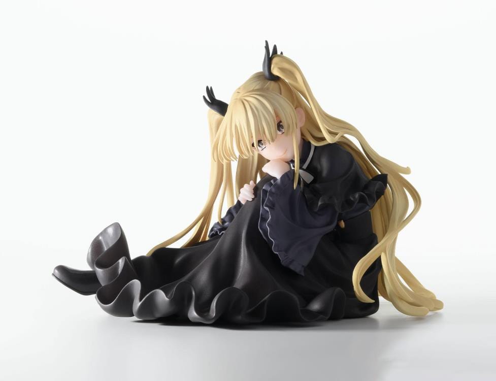 Spy Classroom PM Perching Erna figure in a black ruffled dress and long blond hair