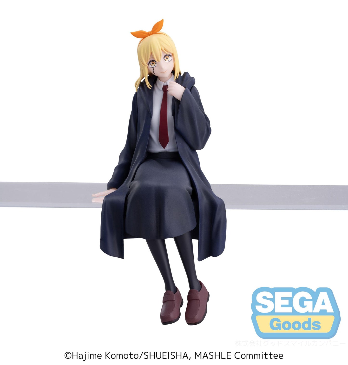 Lemon Irvine figure seated pose with cheerful expression