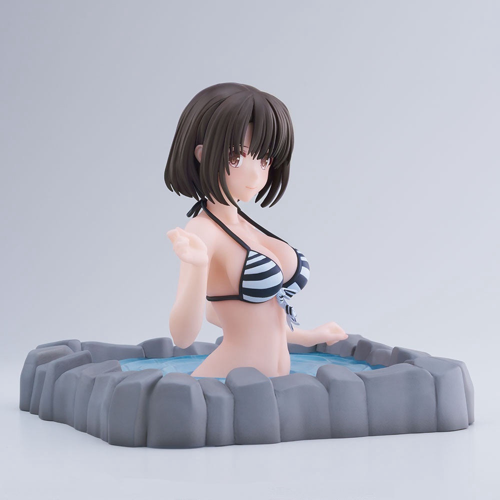 Saekano the Movie Finale Megumi Kato Thermae Utopia 17 scale figure of Megumi in a striped bikini in a hot tub