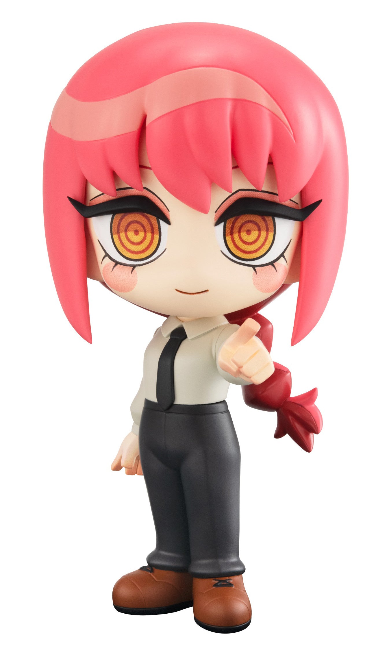 Chainsaw Man Toonize Makima figure in her white shirt black tie and dark pants pointing forward