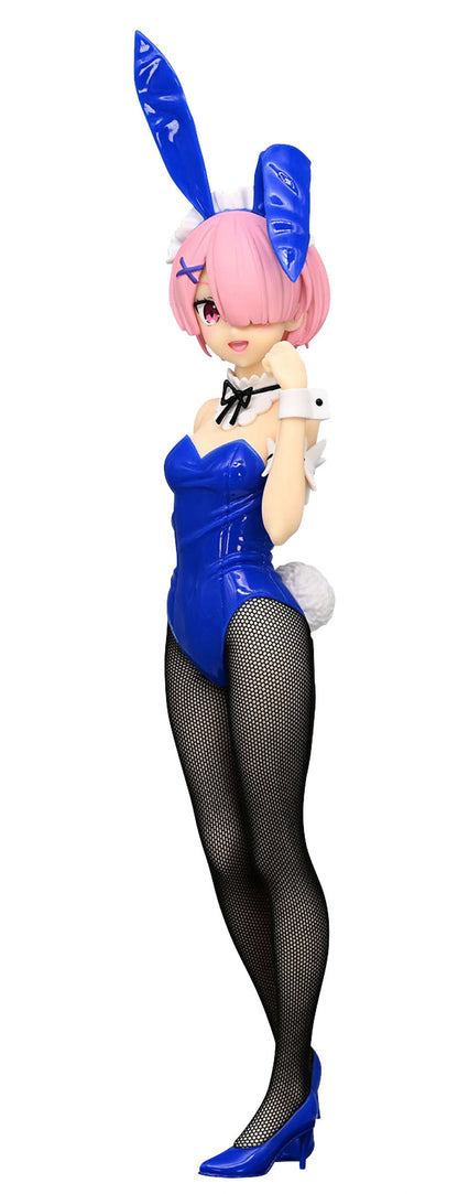 ReZero Starting Life in Another World BiCute Bunnies Ram blue color version figure with pink hair and fishnet stockings