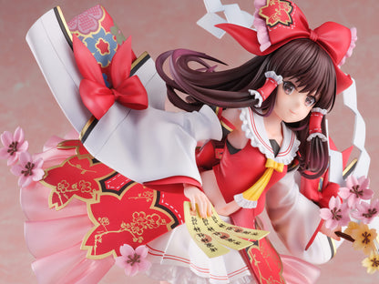 Touhou Project Reimu Hakurei figure by Fuzichoco featuring detailed flowing dress and cherry blossoms