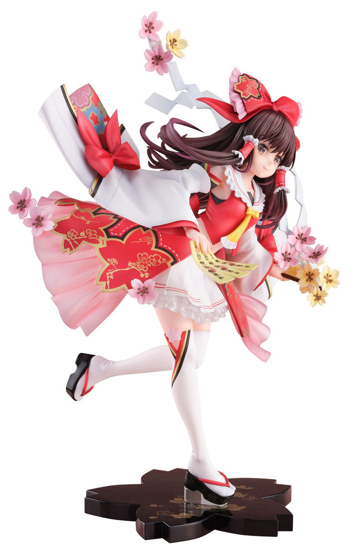 Touhou Project Reimu Hakurei illustration by Fuzichoco figure with cherry blossoms and fan