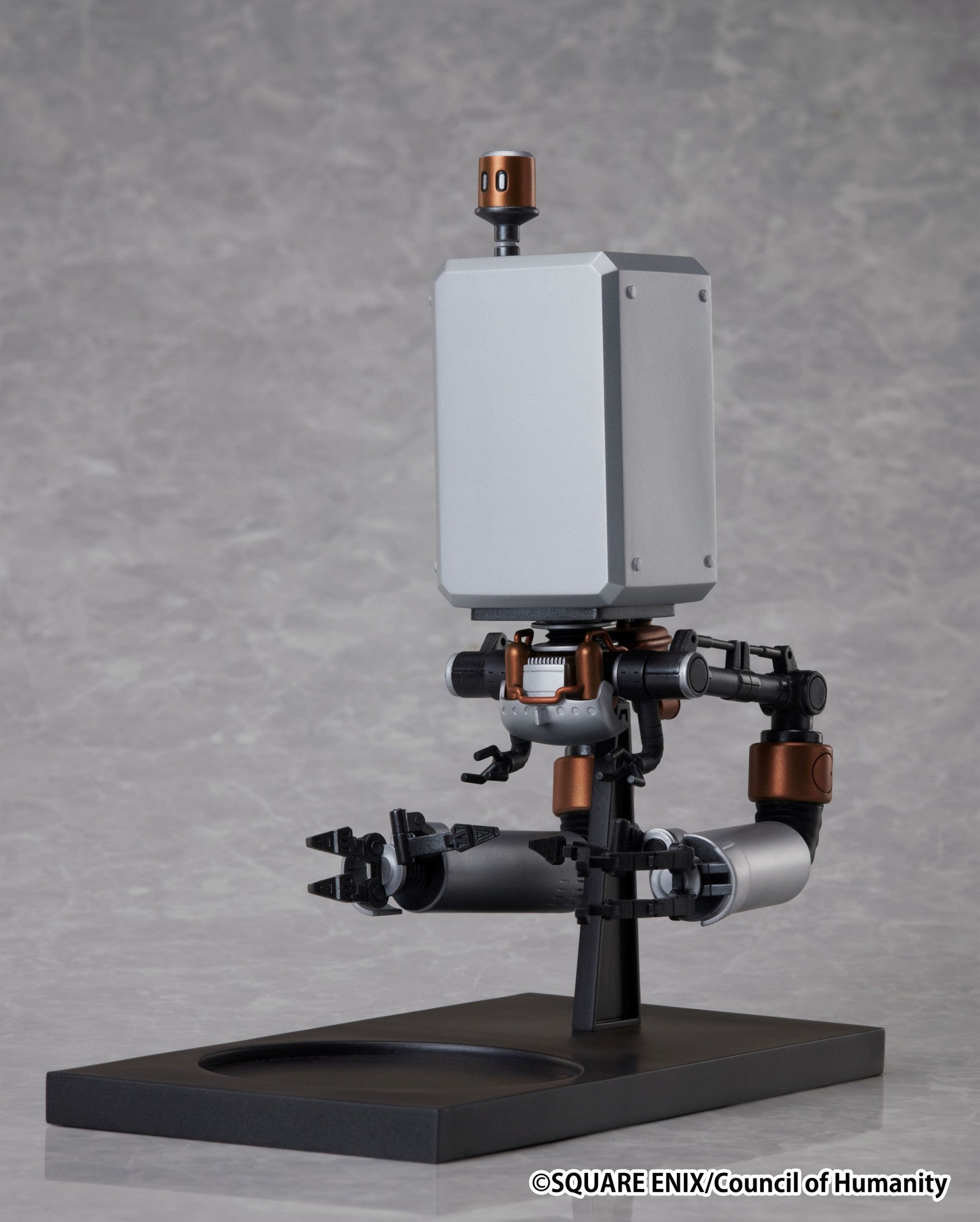 Statue Drink Holder Pod 042 front view featuring detailed mechanical sculpt from NieR Automata Ver 11a