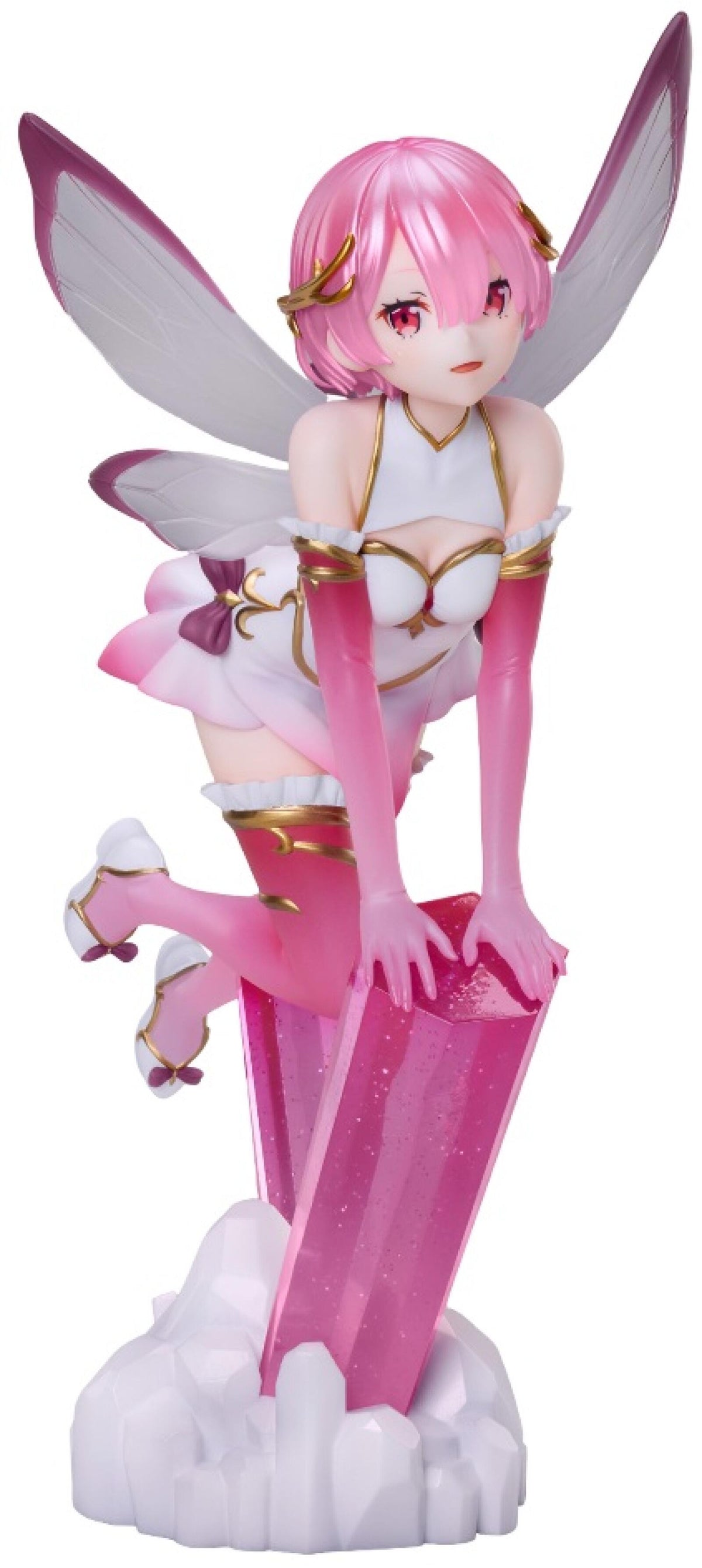 Good Smile Company Ram Jewel Princess 1/7 Scale Figure from Re:ZERO featuring Ram in an elegant pink and red jeweled gown with translucent layers and ornate accessories