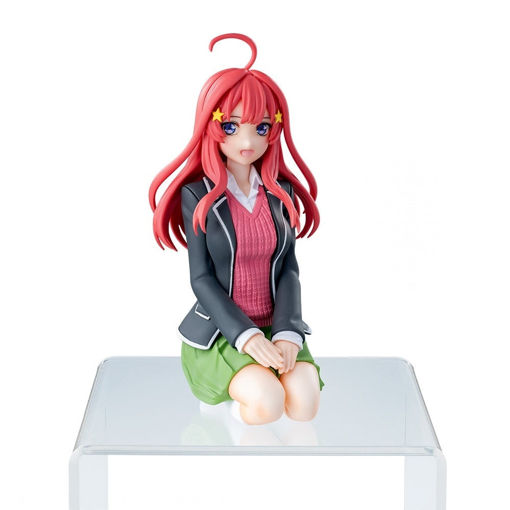 Quintessential Quintuplets PM perching Itsuki Nakano anime figure in school uniform kneeling on display stand