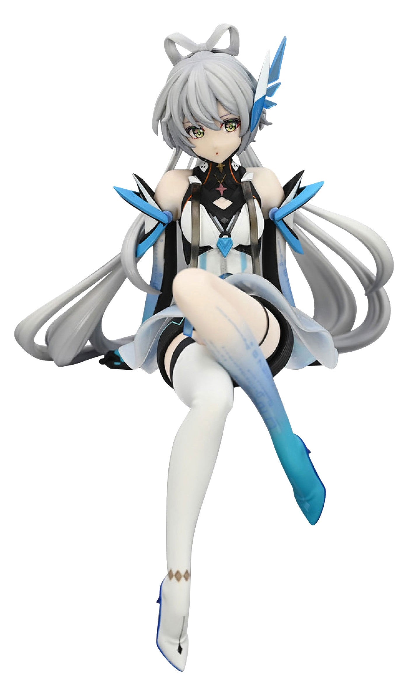 Valkyrie Force S-rank Herrscher of Sentience Yae Sakura 121 sitting pose figure with blue and white accents