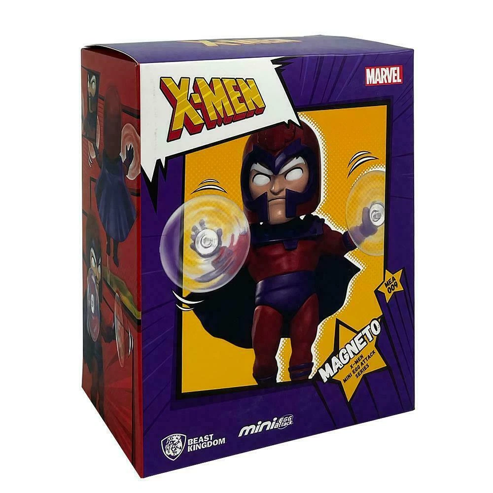 X-Men Mini Egg Attack Series Magneto collectible figurine in vibrant red and purple with magnetic force effects