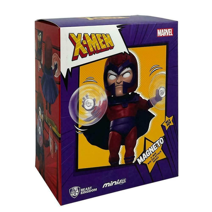X-Men Mini Egg Attack Series Magneto collectible figurine in vibrant red and purple with magnetic force effects