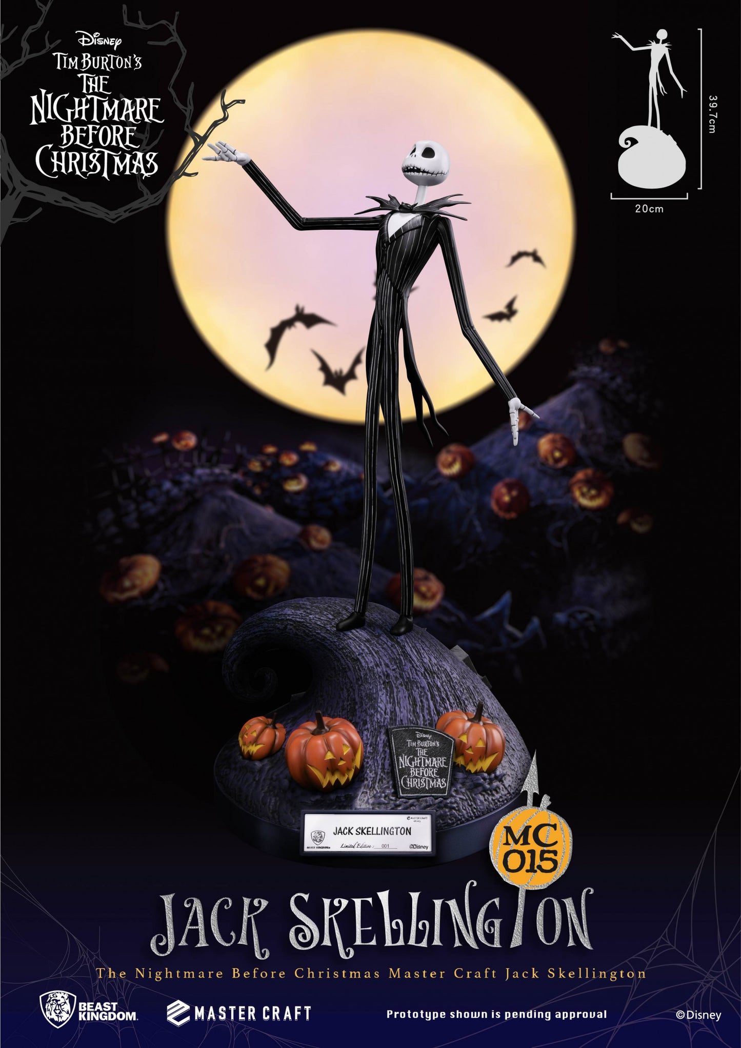 Beast Kingdom Master Craft: The Nightmare Before Christmas - Jack Skellington Figure