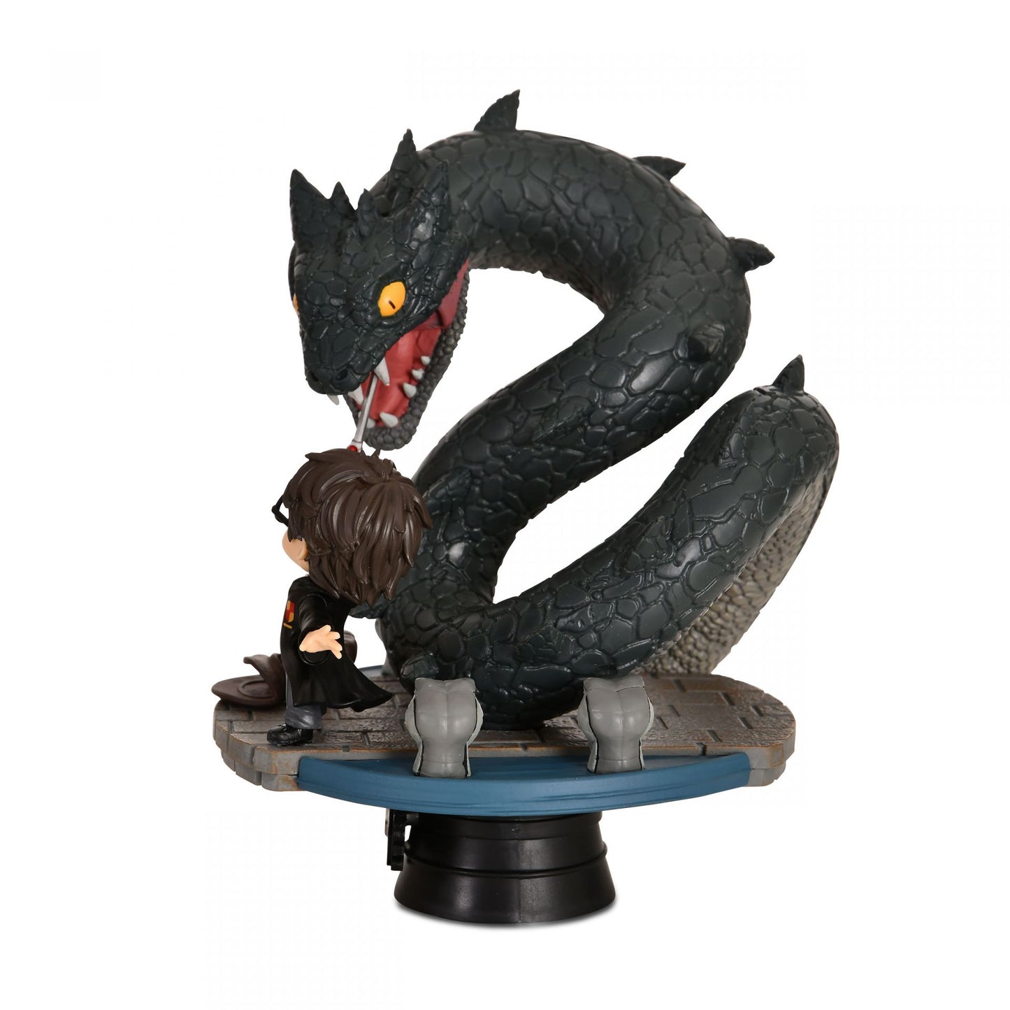 Harry Potter Harry vs Basilisk Figurine displaying Side angle showing Harry and Basilisk interaction details