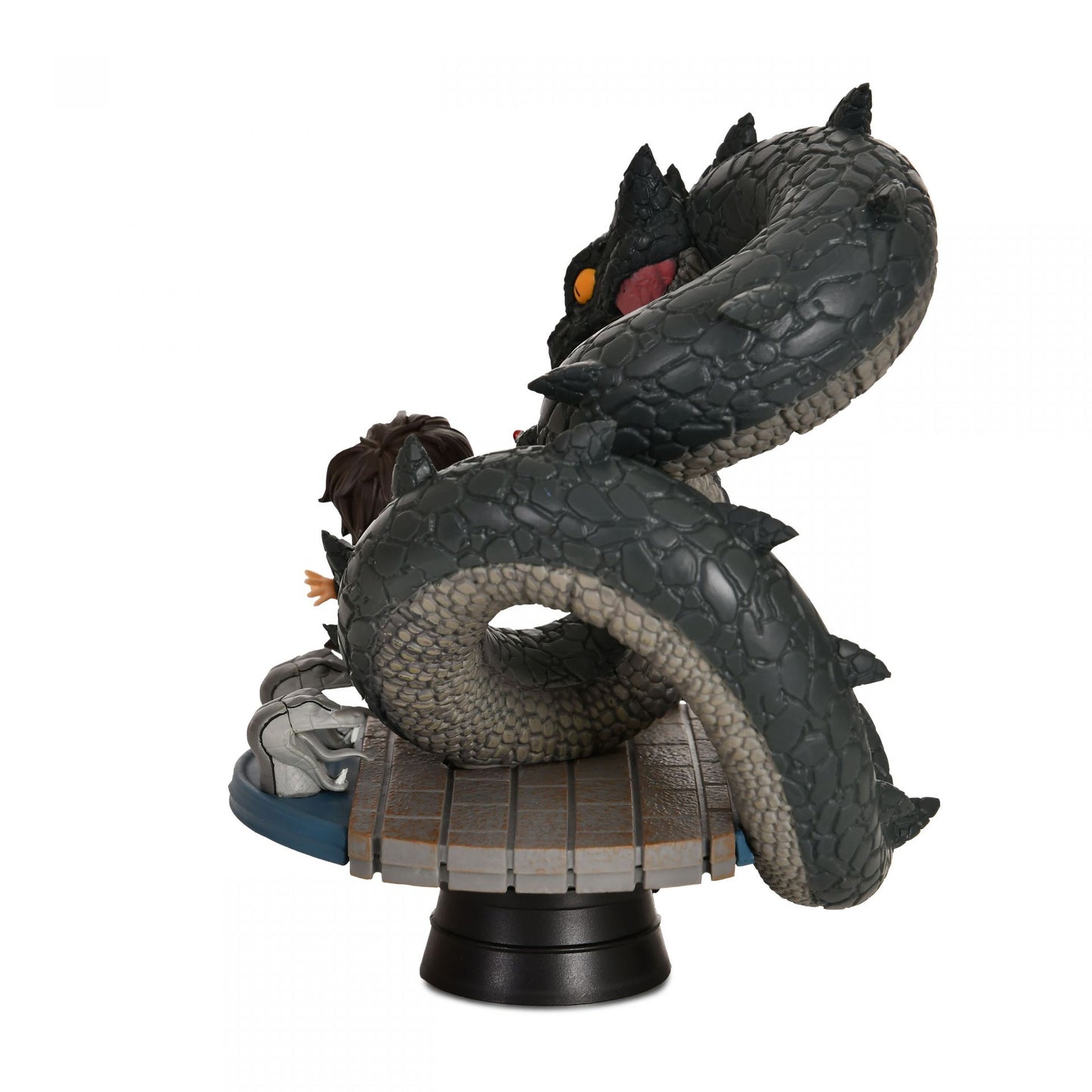 Harry Potter Harry vs Basilisk Figurine displaying Rear view of the diorama highlighting sculpted environment