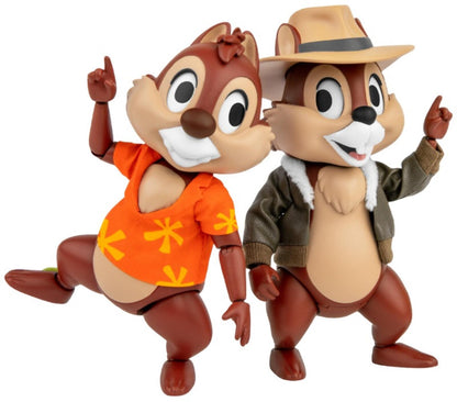Chip and Dale figures standing back-to-back, holding acorns