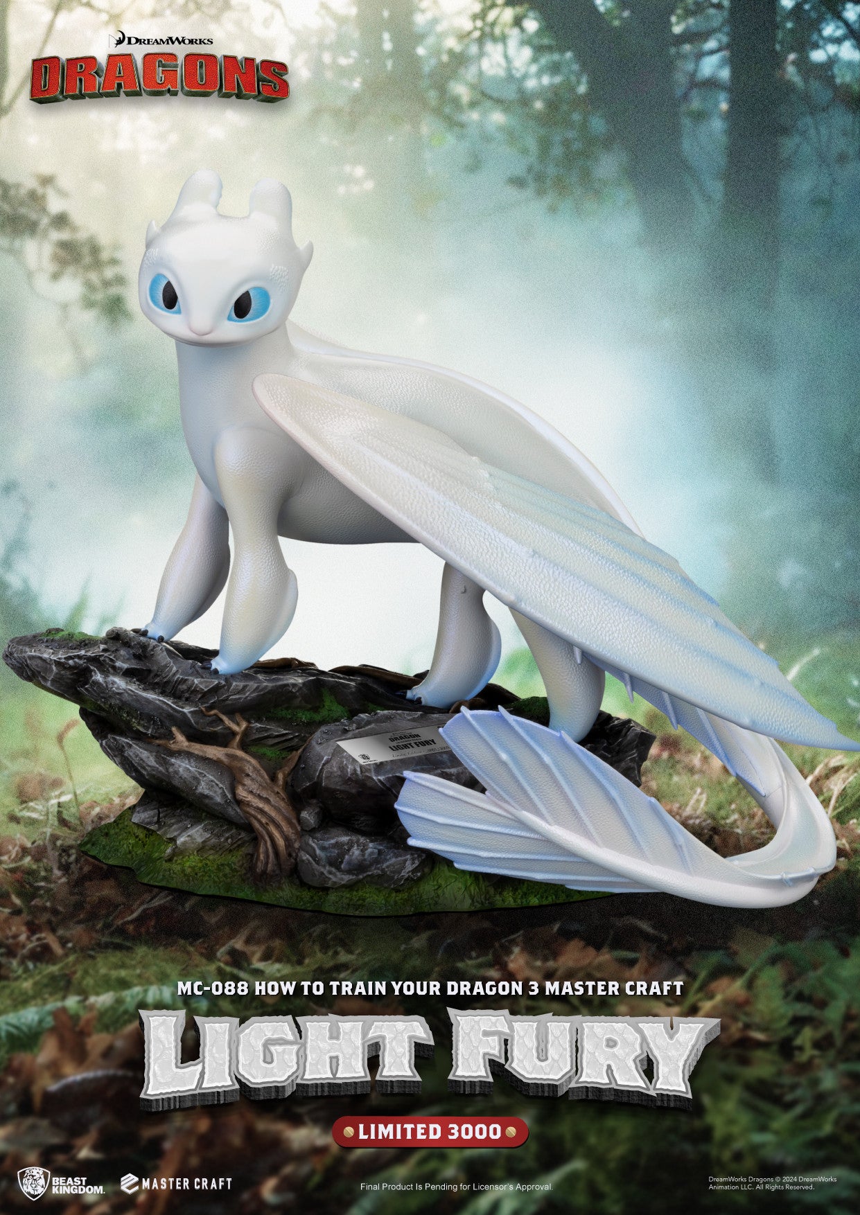 Beast Kingdom Master Craft: How to Train Your Dragon 3 - Light Fury Figure
