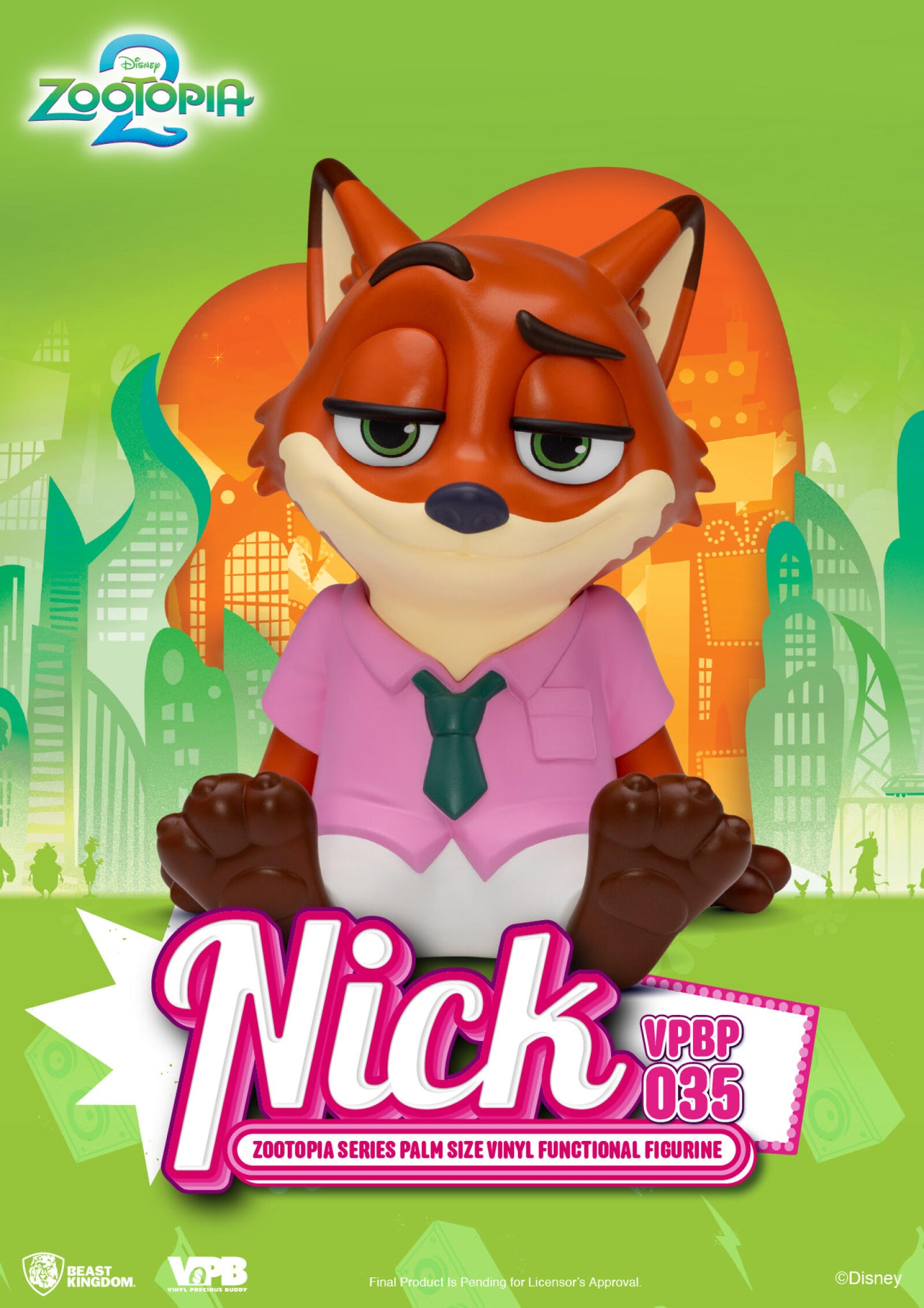 Beast Kingdom Piggy Bank Zootopia Series Vinyl Functional Figurine - Nick