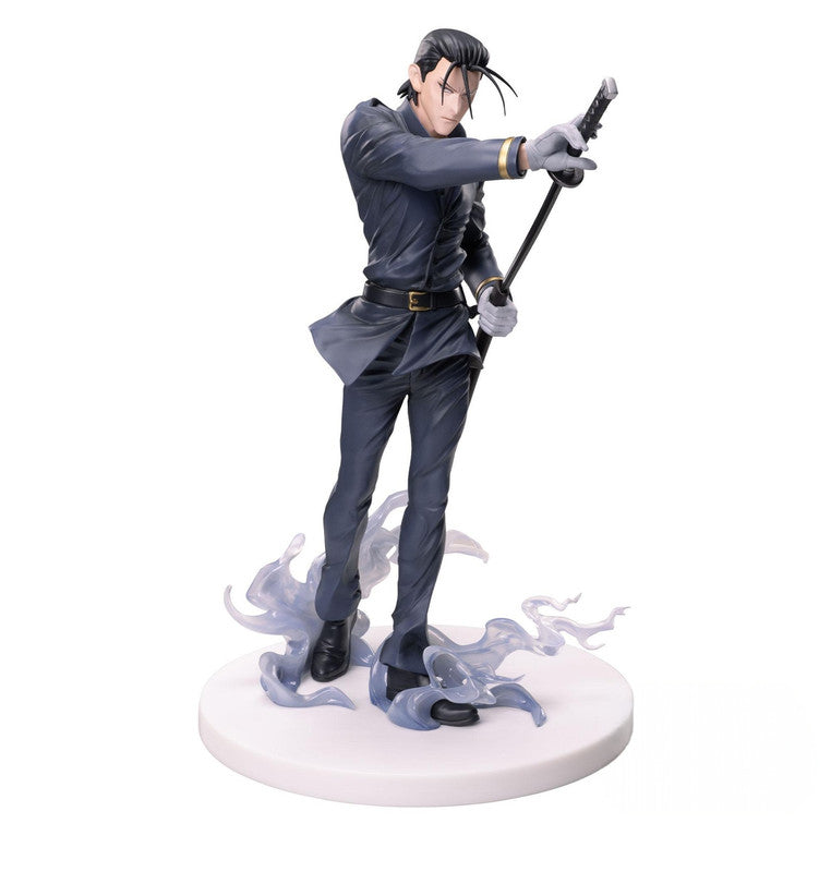 Rurouni Kenshin Saitou Hajime figure in navy uniform with white gloves and black boots holding a sword