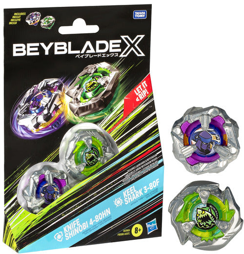 Beyblade - X - Dual Pack Assortment - Knife Shinobi-Keel Shark - Good Games