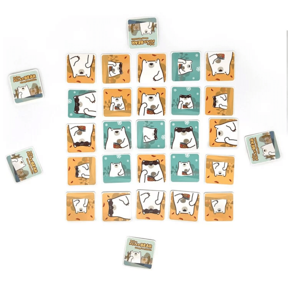 Pick-a-Polar Bear cards laid out showing colorful bear illustrations