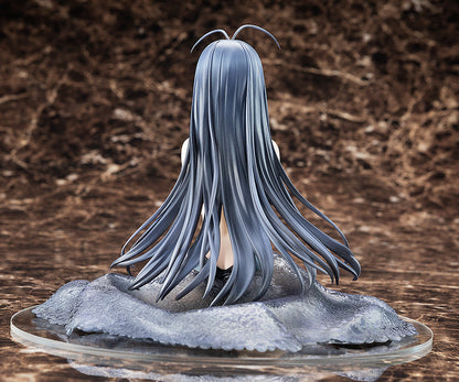 Kuroyukihime 15th Anniversary Wedding Version 17 scale figure rear view The elegant dark-haired anime character sits on a translucent rippled base