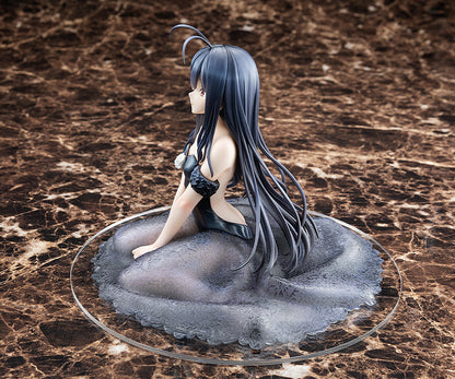 Good Smile Company Accel World Kuroyukihime 15th Anniversary figure wearing a flowing dark gray wedding dress seated on a clear base