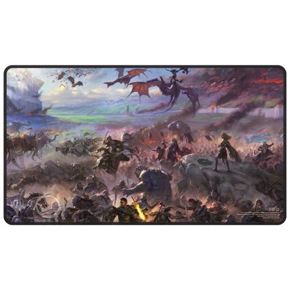 The Lord of the Rings Tales of MiddleEarth Black Stitched Playmat Featuring Borderless Scene