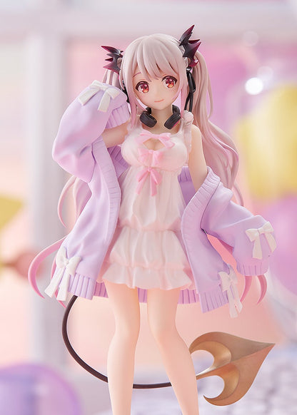Good Smile Company Suou Patra POP UP PARADE Suou Patra figure wearing a light purple cardigan and white dress, with headphones