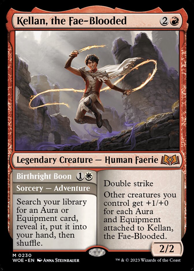 Kellan, the Fae-Blooded // Birthright Boon 230 (Wilds of Eldraine)  - Foil