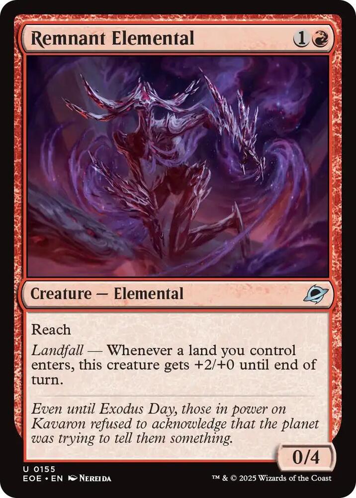 Remnant Elemental 155/276 (Edge of Eternities)  - Foil
