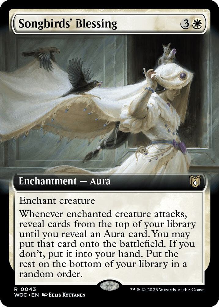 Songbirds' Blessing 43 (Commander: Wilds of Eldraine)  - Extended Art