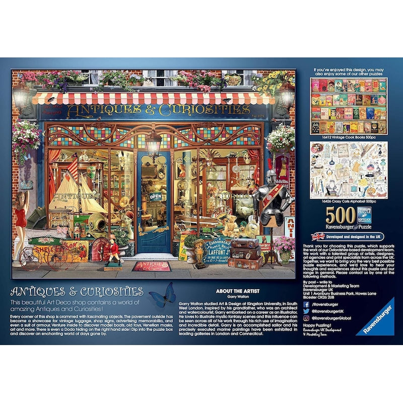 Ravensburger - Antiques And Curiosities 500 Piece Jigsaw - New Version