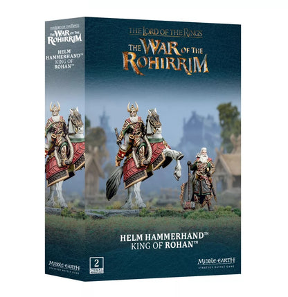 Middle-earth Strategy Battle Game box featuring Helm Hammerhand miniatures, mounted and on foot with a hammer