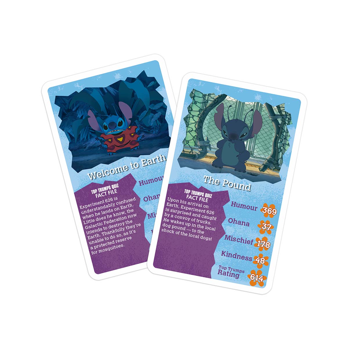 Top Trumps Lilo &amp; Stitch card game&#39;s the pound cards preview