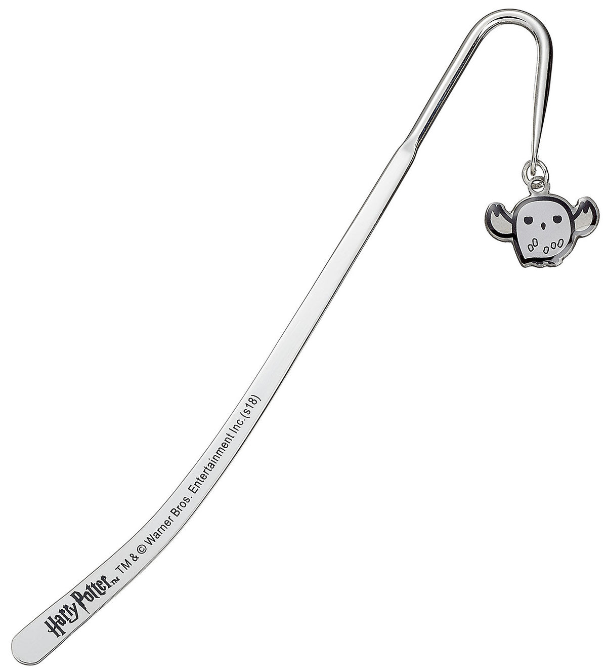 Close-up of Harry Potter Hedwig chibi owl bookmark, colorful cartoon style, perfect for fans and readers