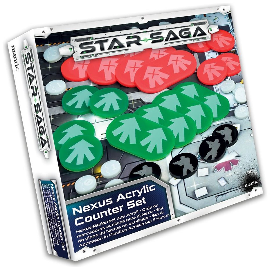 Mantic Games Star Saga Nexus acrylic counters display