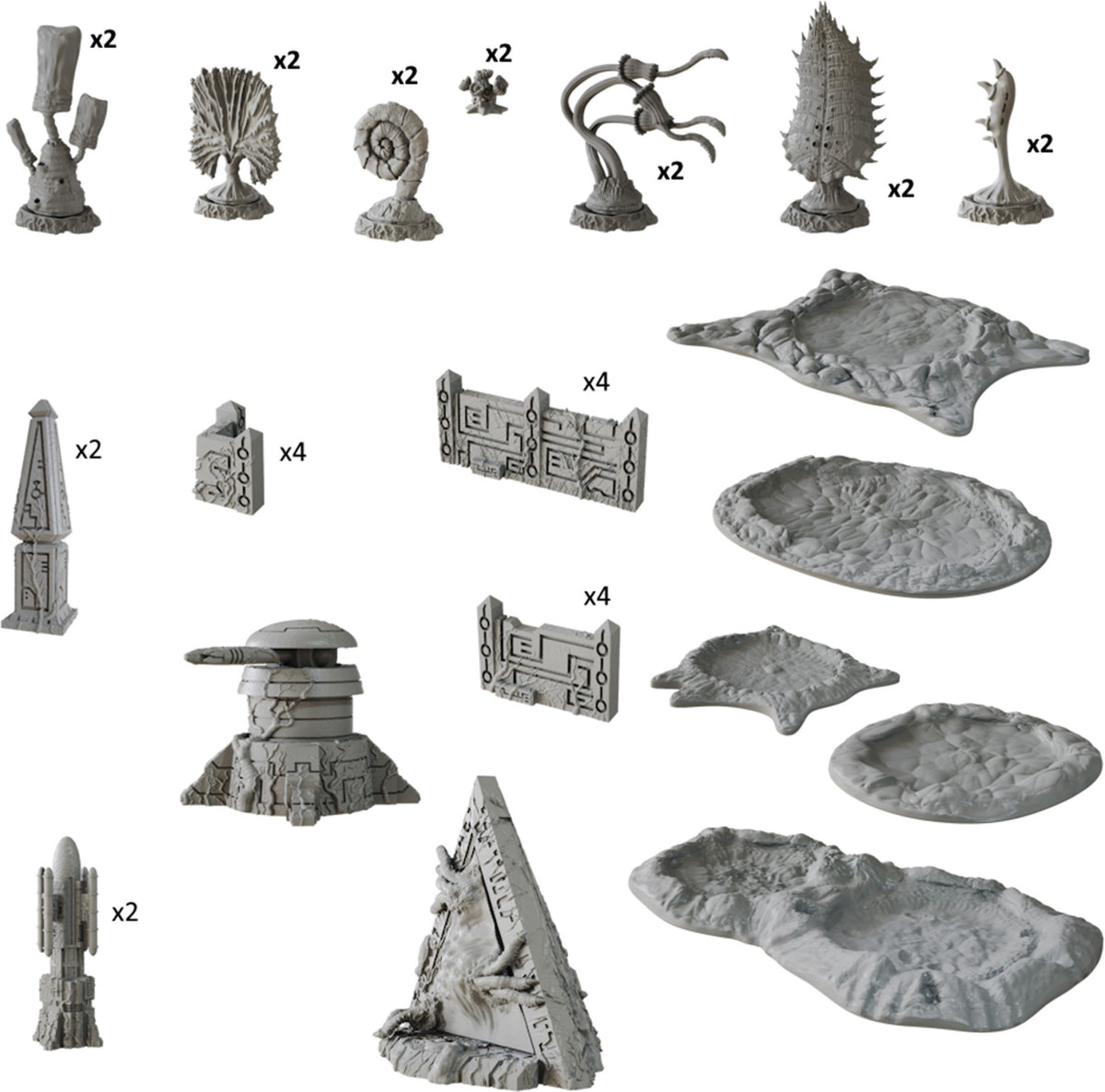 Terrain crate Death World 20 sci-fi terrain pieces, including structures and terrain features