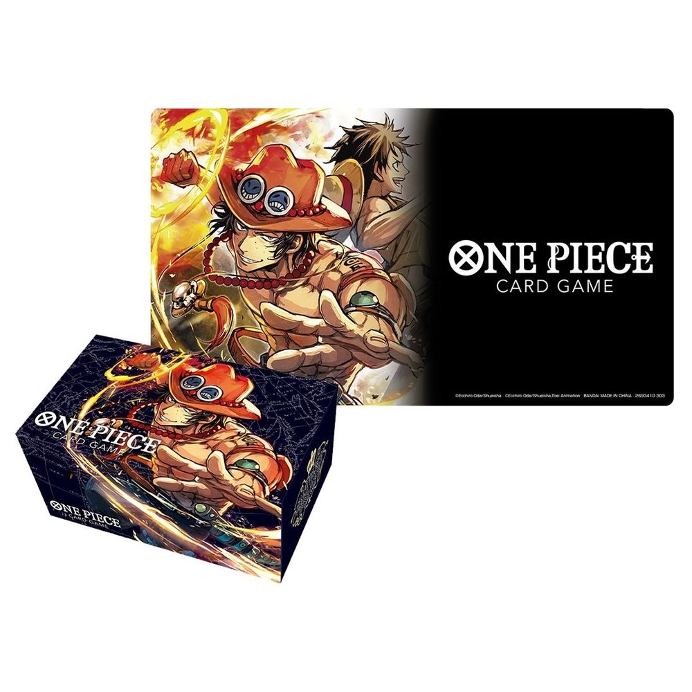 One Piece Card Game Playmat and Storage Box Set Portgas.D.Ace - Good Games