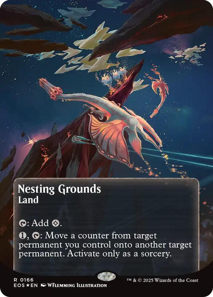 Nesting Grounds  166/45 (Edge of Eternities: Stellar Sights)  - Borderless Galaxy Foil