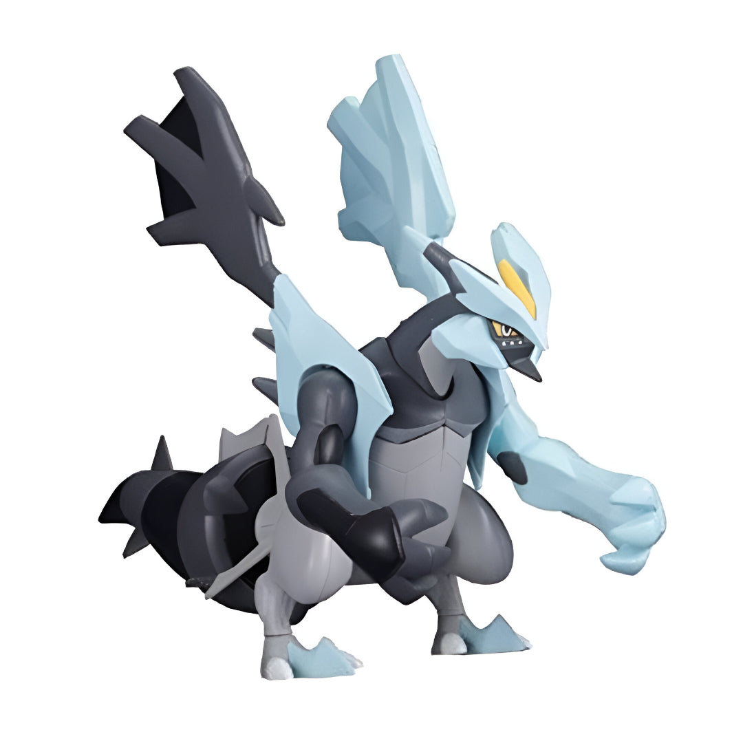 Pokemon Model Kit Black Kyure figure, featuring black body and icy blue armor details