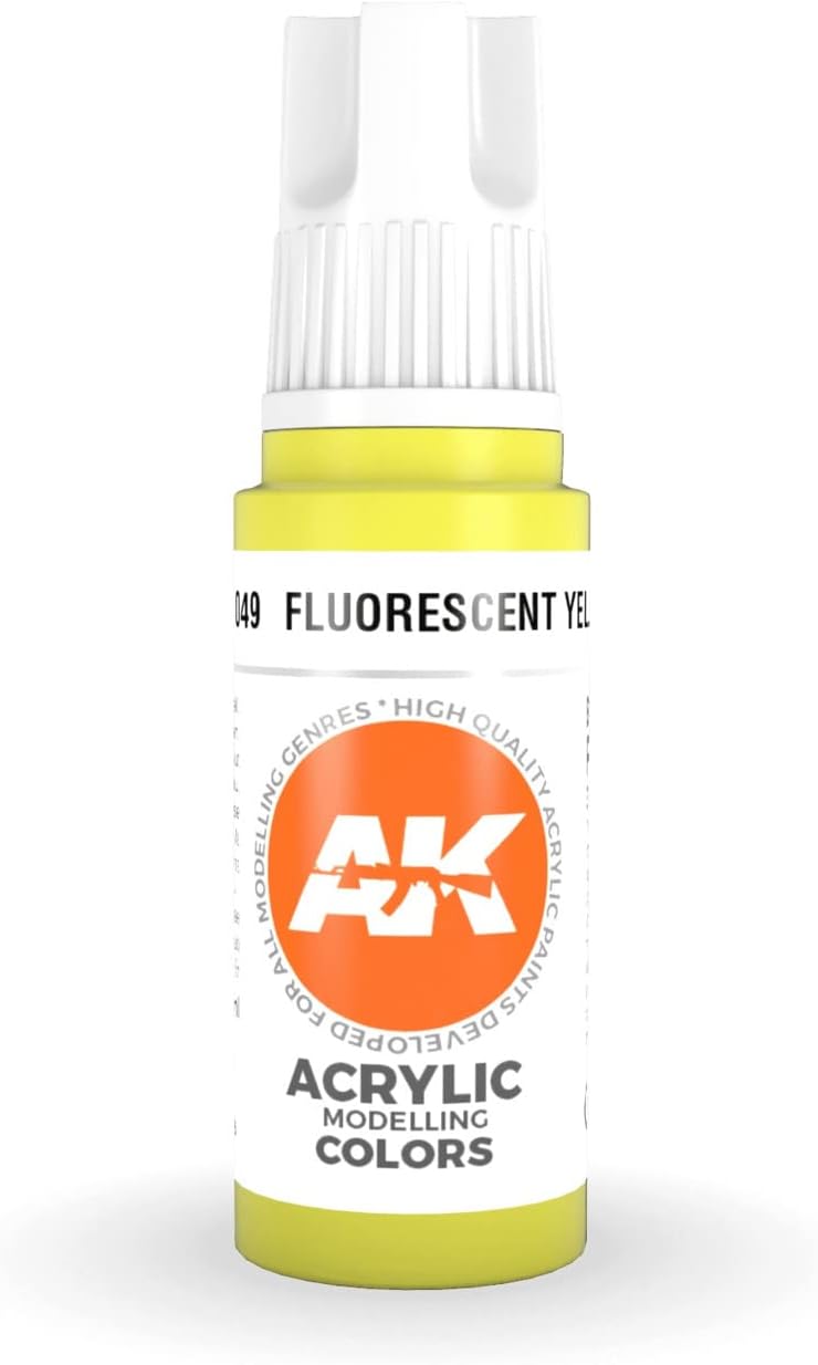 AK Interactive 3 Gen Acrylics Modelling Paint 17ml - Fluorescent Yellow - Good Games