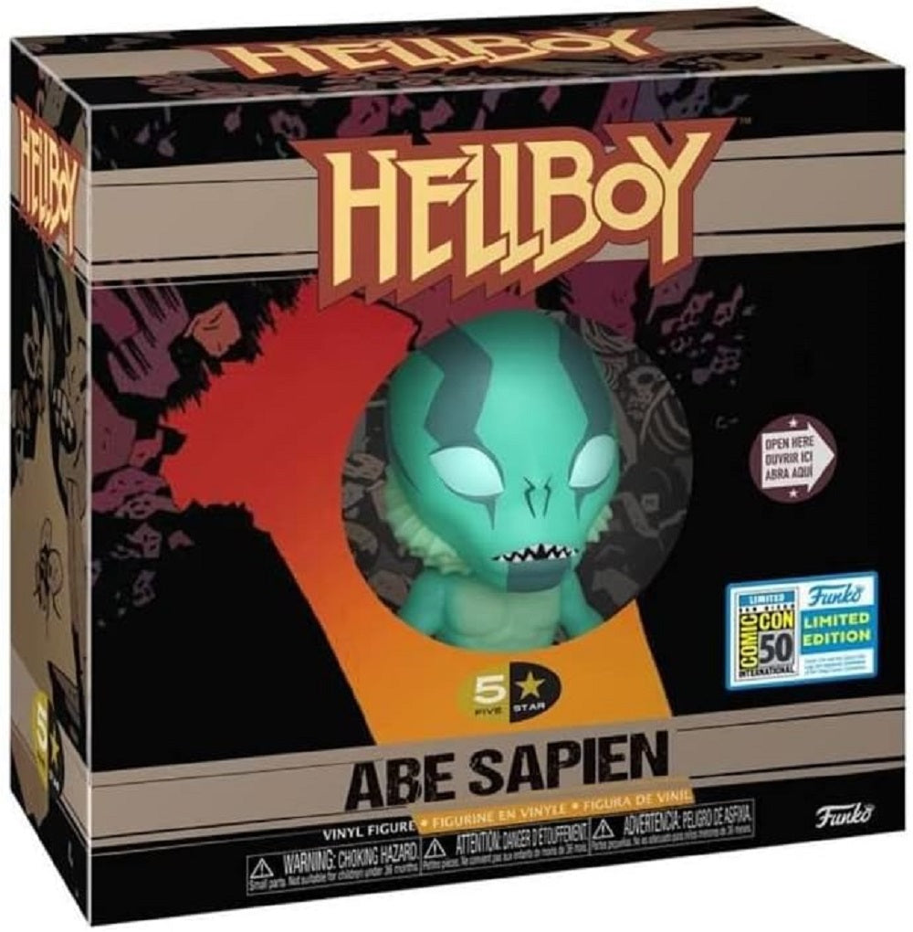 Boxed Funko Five Star Abe Sapien vinyl figure from Hellboy, a Comic-Con limited edition