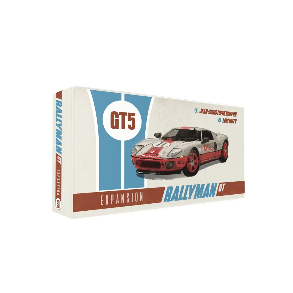 Rallyman GT GT5 expansion box featuring a white and red classic racing car with the number 11