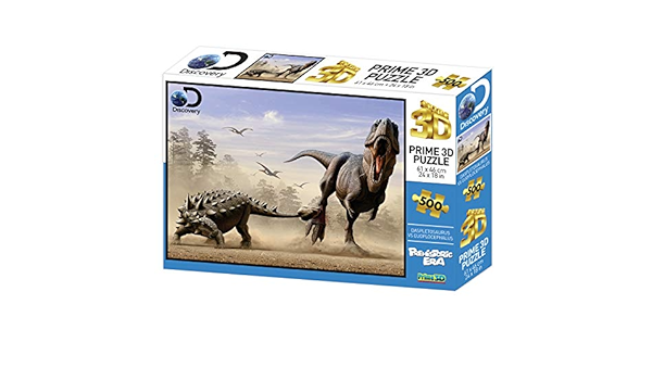 Prime 3d 500 Piece Jigsaw Daspletosaurus V Euoplocephalus - Good Games