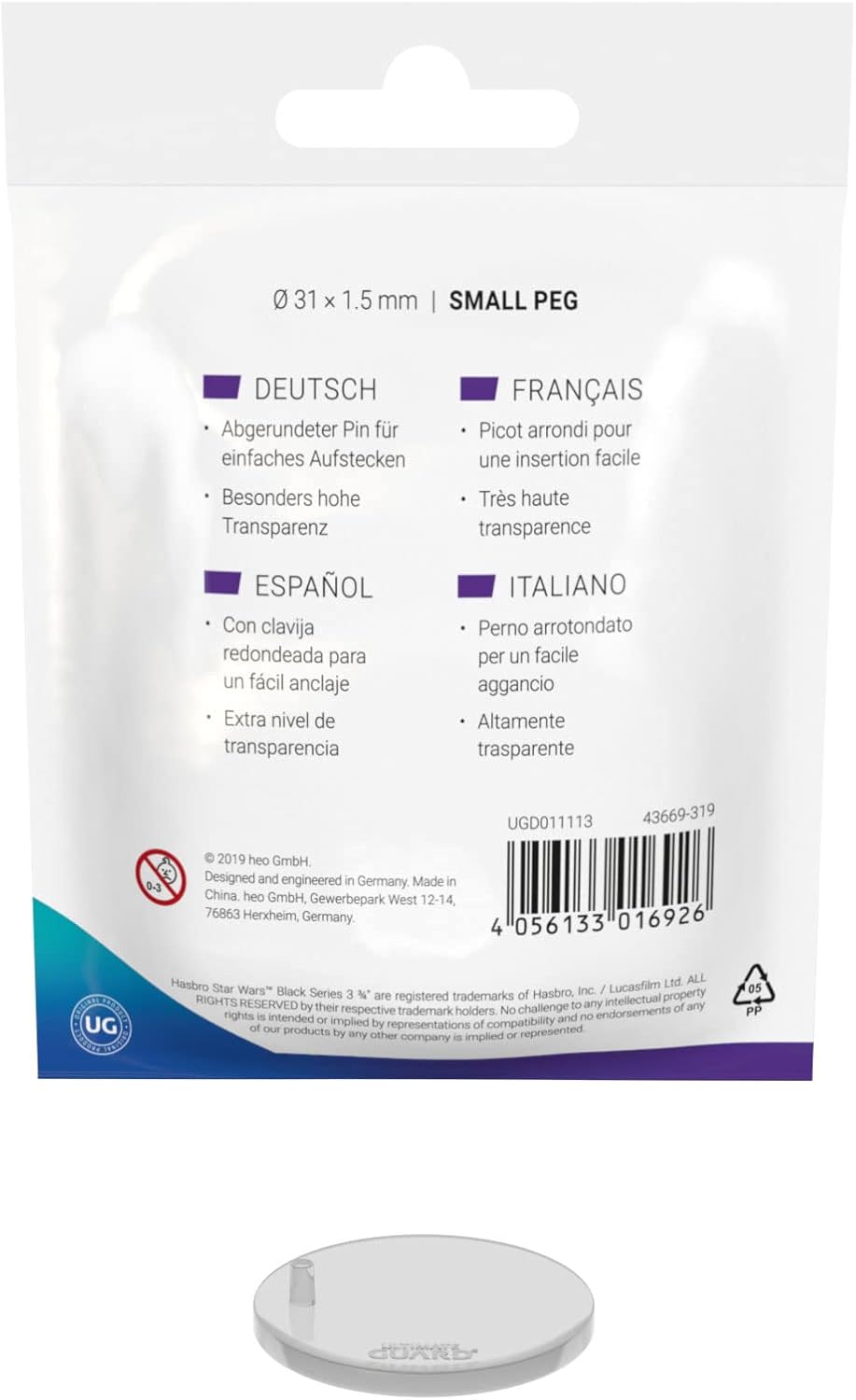 Ultimate Guard Small Peg Modern Figure Stands 20-Pieces - Good Games