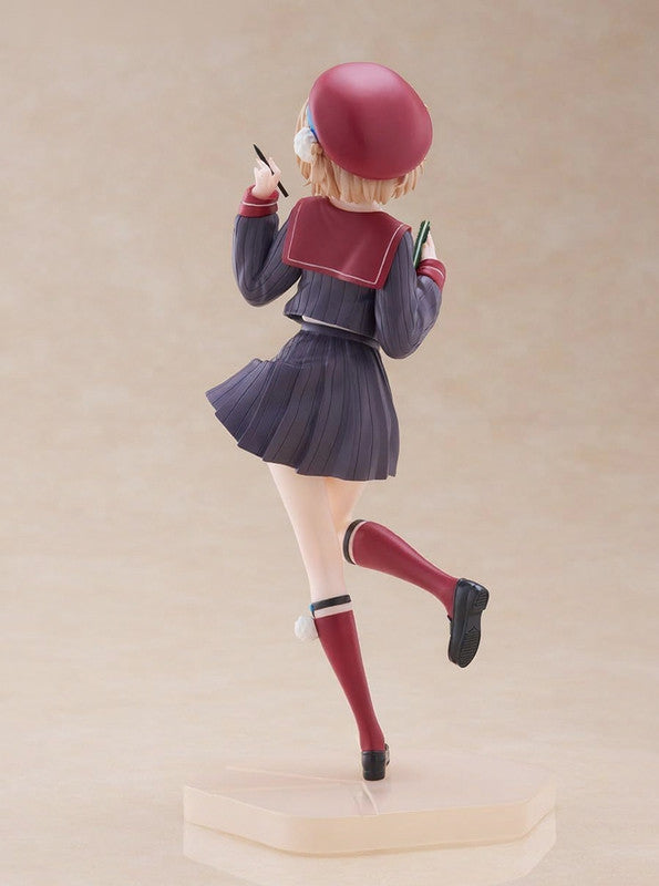 Rear view of the Tenitol Shigure Ui figure, displaying her twin-tails, pastel color scheme, and intricate back details of the outfit