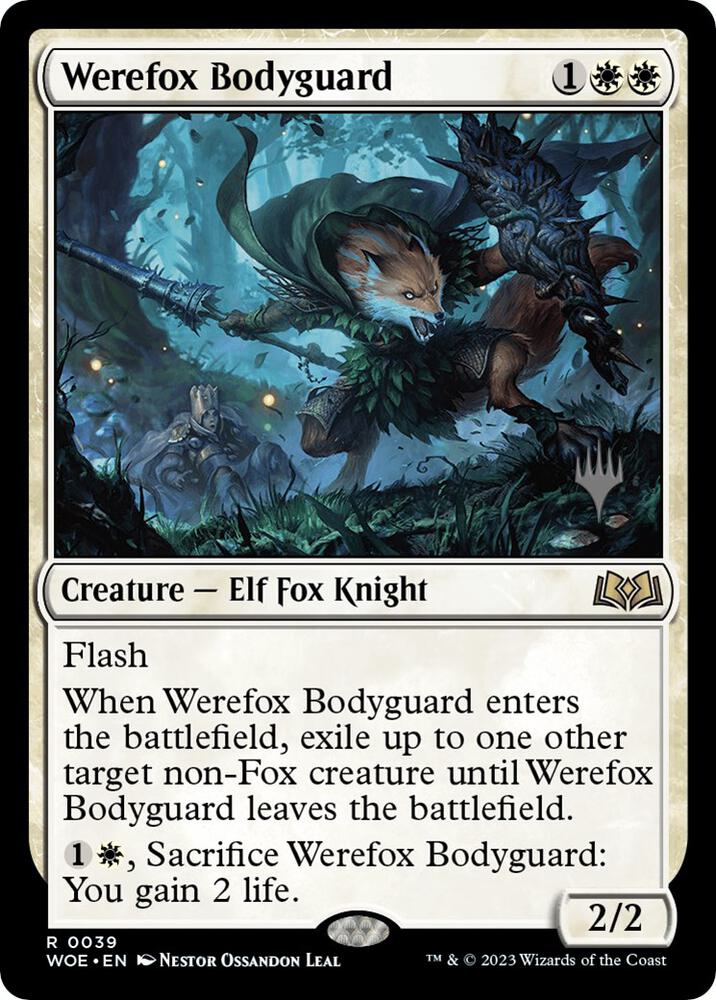 Werefox Bodyguard 39p/200 (Promo Pack: Wilds of Eldraine)  - Foil