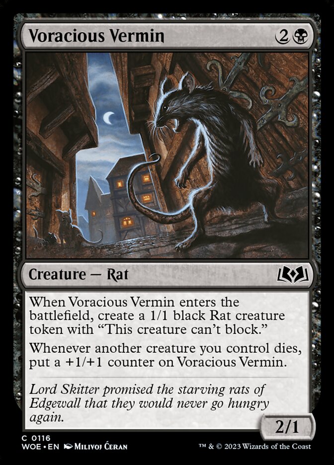 Voracious Vermin 116 (Wilds of Eldraine)  - Foil